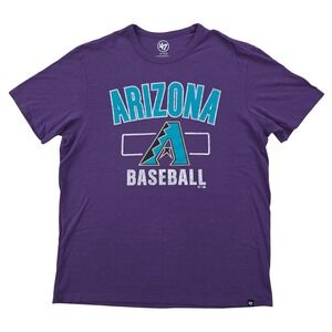 Arizona Diamondbacks Baseball T-Shirt Mens XL Purple Cotton MLB Graphic 47 Brand